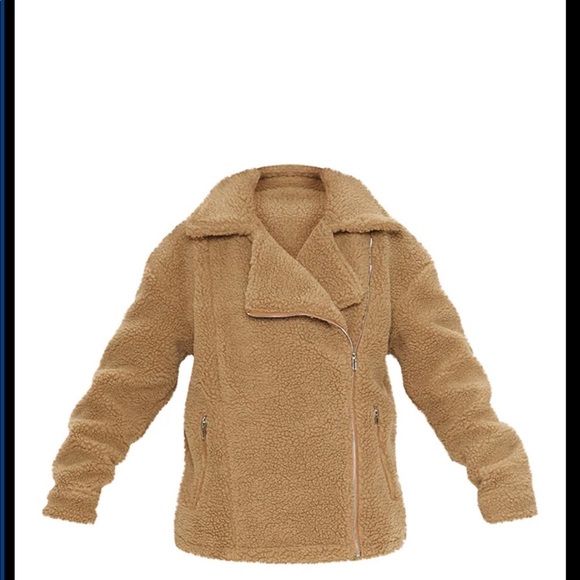 Teddy Coat Camel Borg Biker - Picture 4 of 6